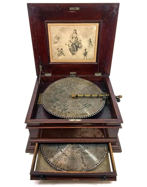 antique music box with metal discs|antique cylinder music box values.